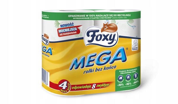 Foxy mega toaletný papier veľký ekonomický balíček