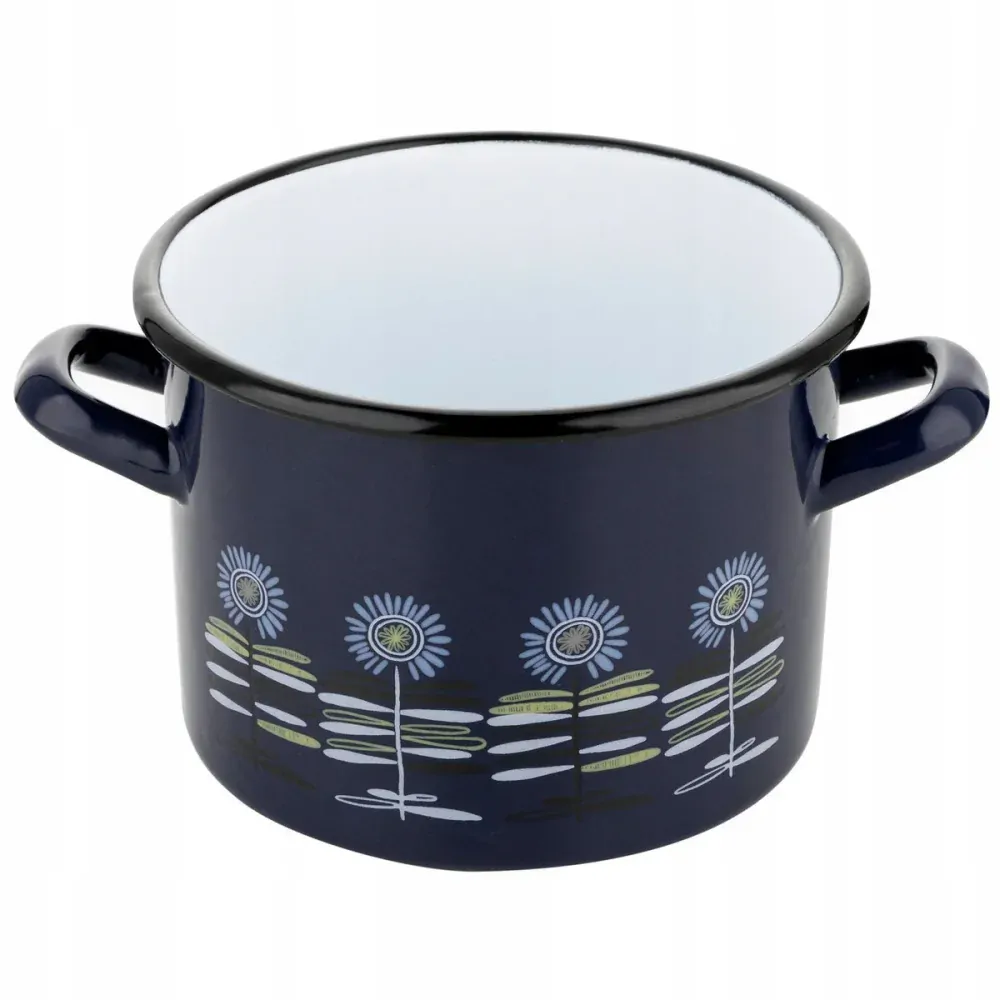Modrý smaltovaný hrniec Polino 16 cm, 2,5 l, bez pokrievky