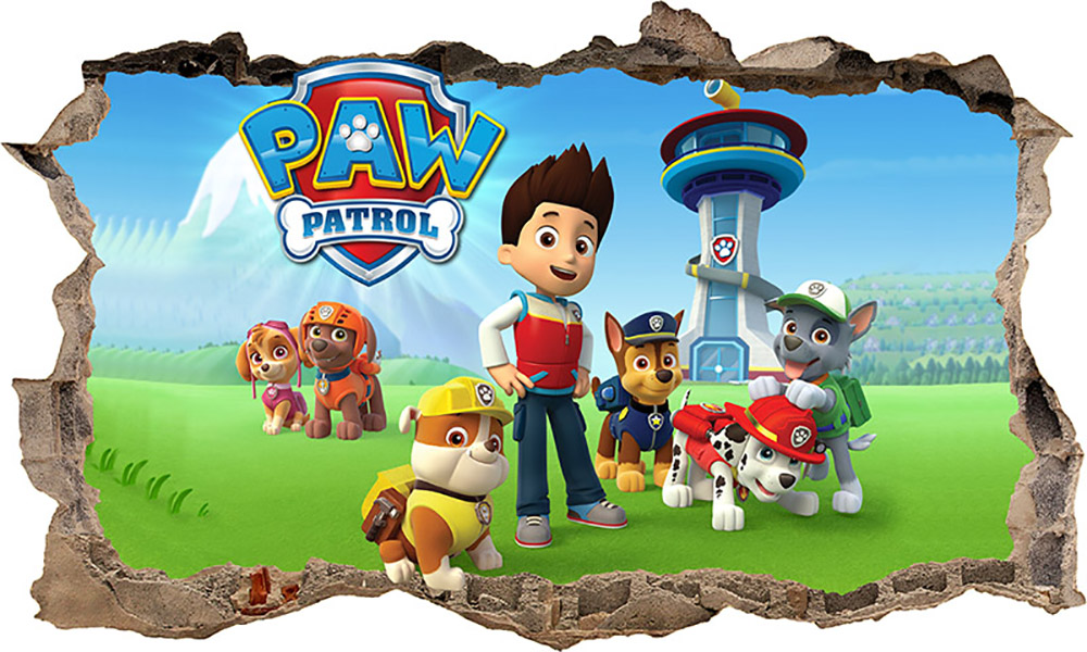 Nálepka plagát Paw Patrol 3d xxl + zadarmo