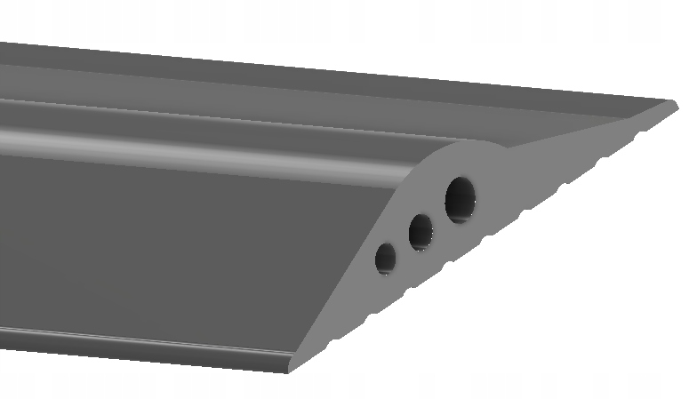 Garážové tesnenie, prah 3 MB brány, 78x14 mm