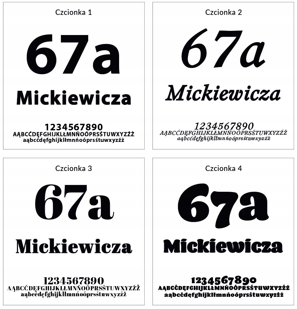 Doska na adresu s číslom domu