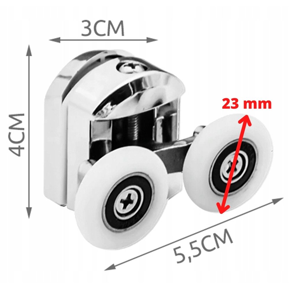 VALIČKA DO SPRCHOVÉHO KABÍNU 23mm 8ks