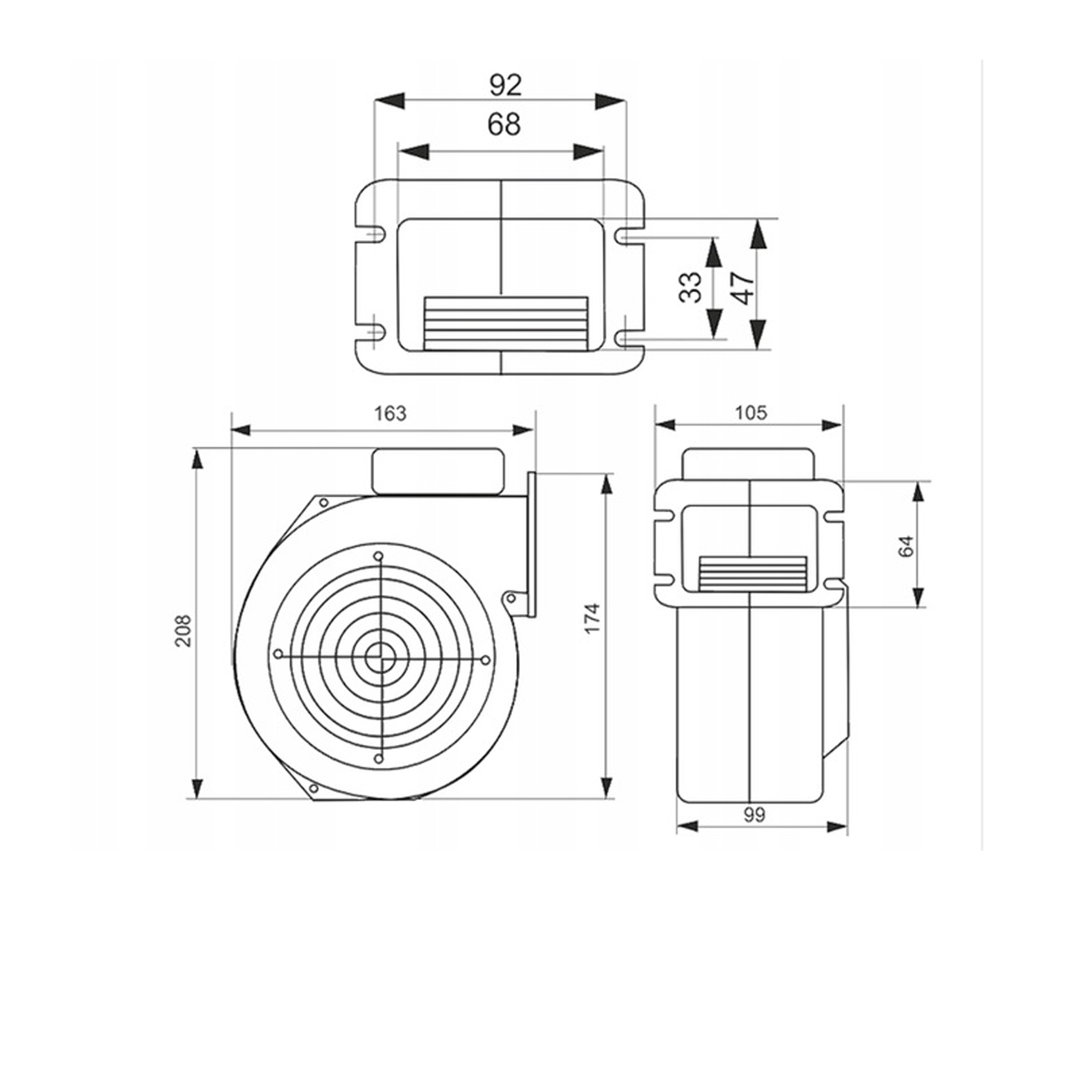 Ventilátor dúchadiel pre kotol WPA X6 / WBS 6A
