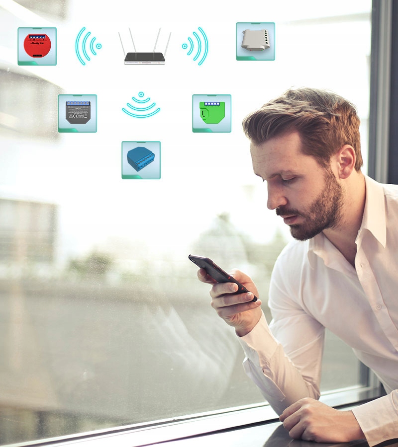Shelly 1L prijímacie WiFi relé bez riadku n