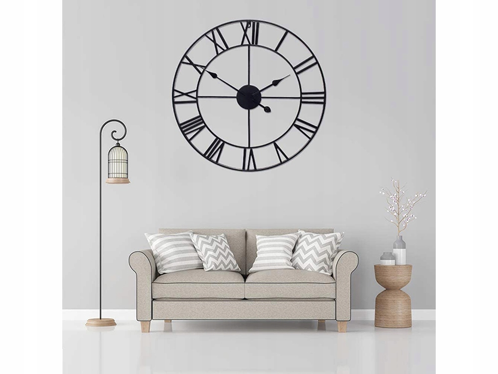 RÍMSKE NÁstenné HODINY RETRO VINTAGE LOFT 3D 60cm