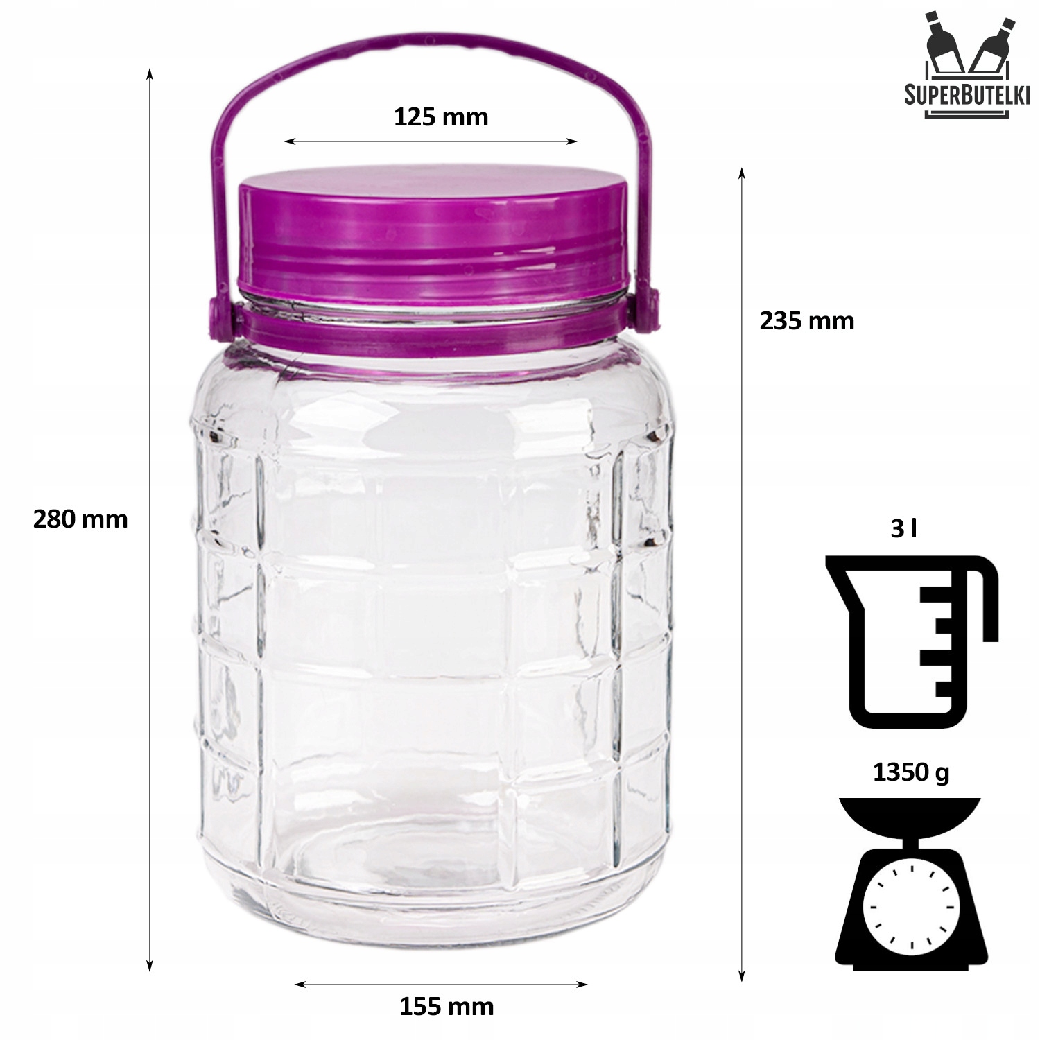 3L nádoba pre uhorky Gąsior Balloon Gallon Jar