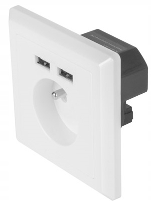 230V + 2x USB 2.1A ZÁSUVKA ELEKTRICKÁ ZÁSUVKA