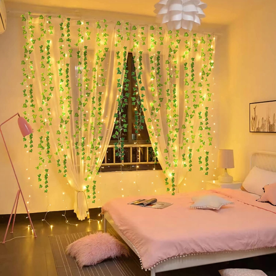 12 m umelý brečtan LED steny rastlín Balkón X6