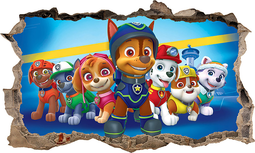 Nálepka plagát Paw Patrol 3d xxl + zadarmo