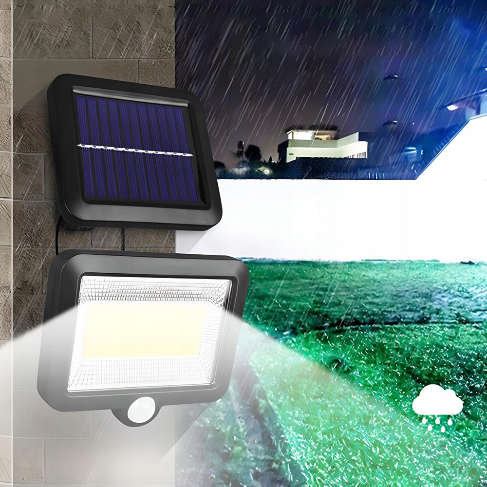 Solárna lampa so 100 snímačom pohybu LED