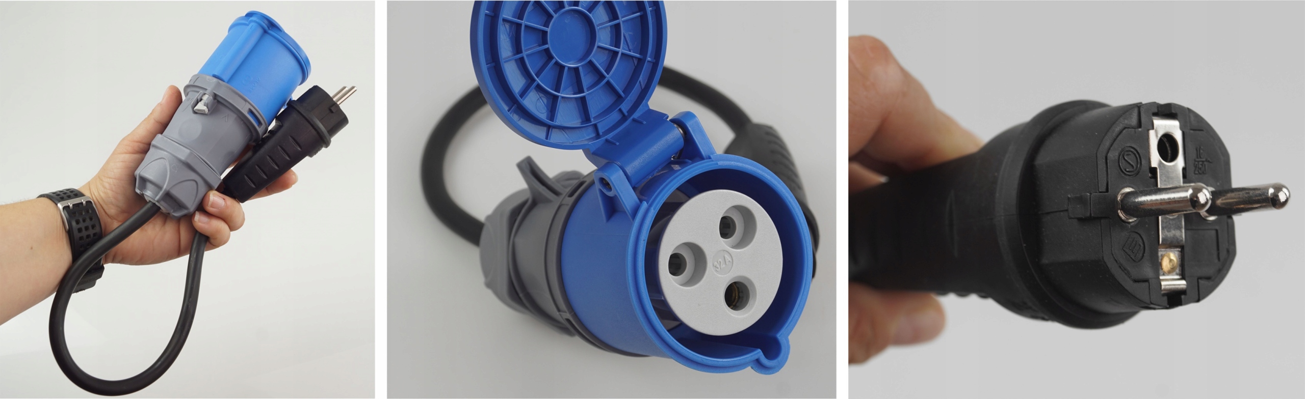 Redukcia kempingu adaptéra 16A 230V Podľa