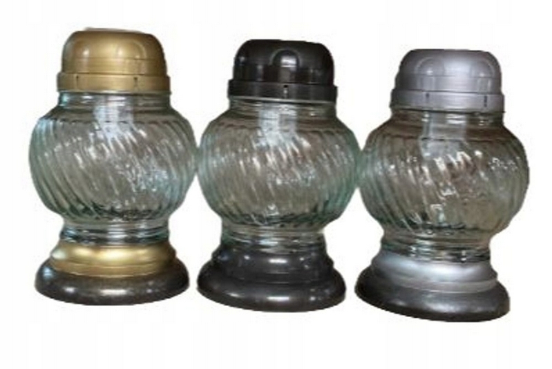 Solárna cintorínska lampa s pokrievkou, 15 cm, mix farieb