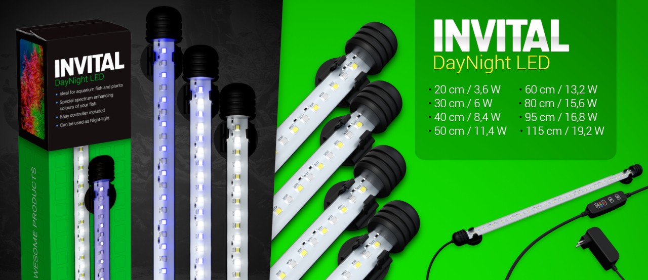 INVITAL DayNight LED trubica 48,5 cm | 11,4W akváriové osvetlenie deň/noc