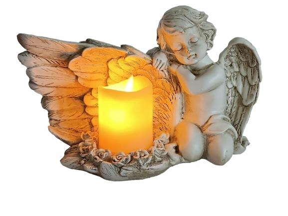 Anjelik s LED sviečkou - nádherná dekorácia a symbol ochrany