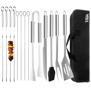 14x GRILL SET GRILL SET grilovacie príslušenstvo sada riadu z ocele