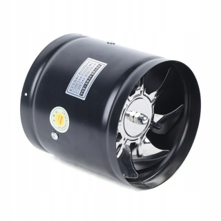 Kúpeľnový ventilátor - 150 mm 500 m³/h kovový axiálny potrubný ventilátor