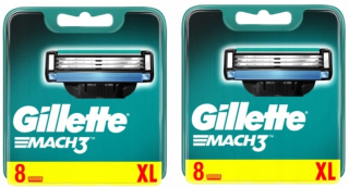 Gillette Mach3 Náhradné čepieľky pre pánske holiace strojčeky, 16 kusov