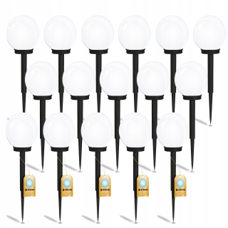 Solárna lampa Lumiled, biela, 34 cm, 16 ks.