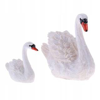 2x Realistická plastika labute zo živice