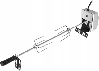 Elektrický otočný grilovací ražň 220-240V, 2 x ihla na mäso