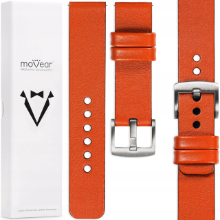 MOVEAR remienok 22 mm Prírodná koža, oranžová