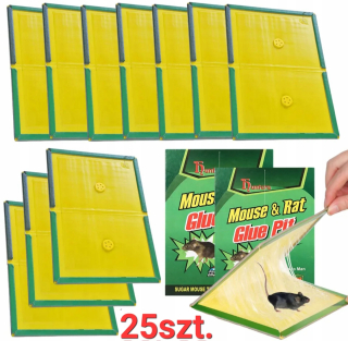 Prípravok proti kunám - 25xLEP nalepovacie na myši, kuny, potkany, lapač