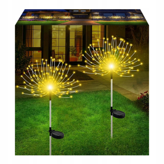 EVI vstavaná solárna lampa, strieborná, 70 cm, 2 ks.