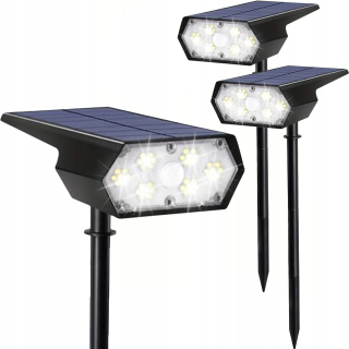 Zápustná solárna lampa NNLED čierna 42 cm 2 ks.