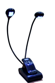 Pripínacia stolová lampa 2x2 LED čierna Shott