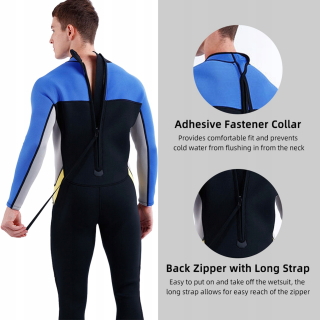 3mm neoprénový pánsky neoprénový neopren na celý telo so zipsom pre FV