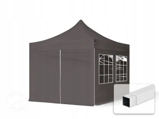 3x3m Rozkladací stan Oceľ 700N, tmavošedá