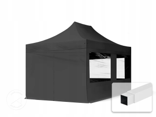 3x4,5m Pop-up stan Steel 700N čierny