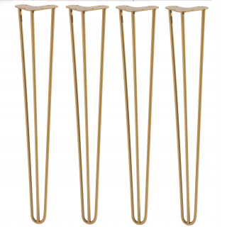 4 x Kovové zlaté nohy pre stôl 71 cm