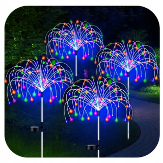 Solárna lampa SHUANG, čierna, 90 cm, 4 ks.