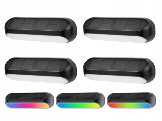 Zápustné solárne svietidlo LED Plus čierne 4,9 cm 4 ks.
