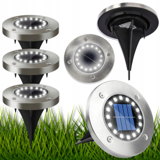 Led solárna lampa, čierna, 13 cm, 1 ks.