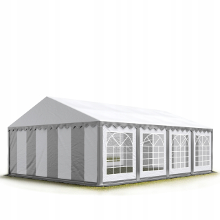 Párty stan 4x8m, PVC 700, sivobiely