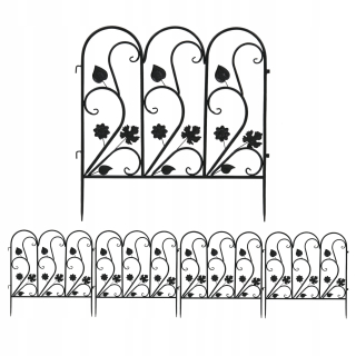 Tienace, krycie pásy na plot - 5 panelov odolný kovový záhradný plot 62 cm