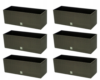 Prosperplast kvetináč 51 cm x 19 x 18,5 cm plastový odtieň hnedej a béžovej