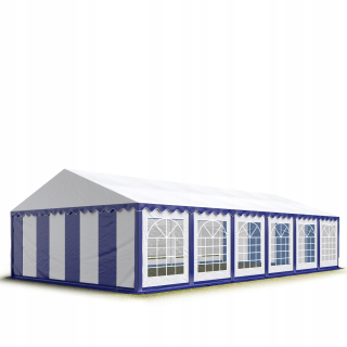 Párty stan 6x12m, PVC 700, modro-biely
