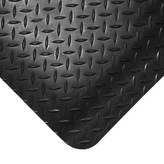 Čierna protiúnavová podložka Coba Deckplate 90 × 150 cm