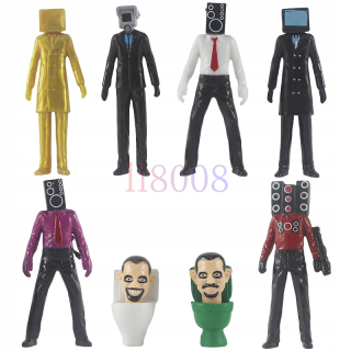 Rozprávková figúrka - 8 kusov sada figurín Skibidi toaleta set