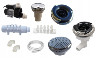 8 hydromasážnych trysiek + 1100 W vodná pumpa SADA pre inštaláciu vírivky jacuzzi