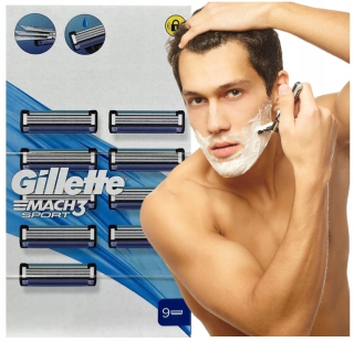 Gillette mach3 sport 9 nábojov ORIGINÁL