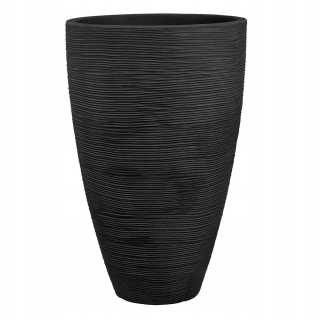 Terasový kvetináč 45 cm x 45 x 70 cm priemer 45 cm plastový antracit