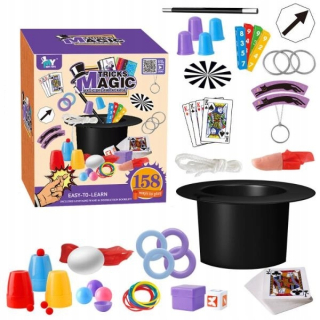 Sada pre malých kúzelníkov - 9641 Kúzelnícky set s klobúkom TRICKS MAGIC FUN HH