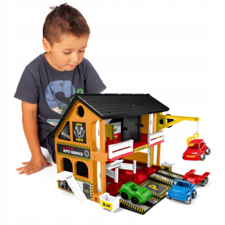 Garáž na autíčka - Truck Odťahovka 6 áut Stroje Autá XL set