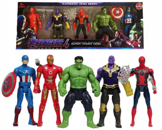 5 VEĽKÝCH AVENGERS THANOS SPIDERMAN ŽELEZNÉ POSTAVIČKY
