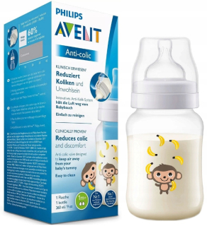 AVENT ANTI-COLIC Antikoliková fľaša MONKEY 260ml