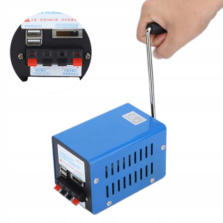 Generátor - Núdzový generátor manuálneho kľukového hriadeľa 20W